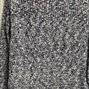 Girls Cat & Jack Super Cute  Navy & White Loose Weave Cardigan Sweater, L 10-12